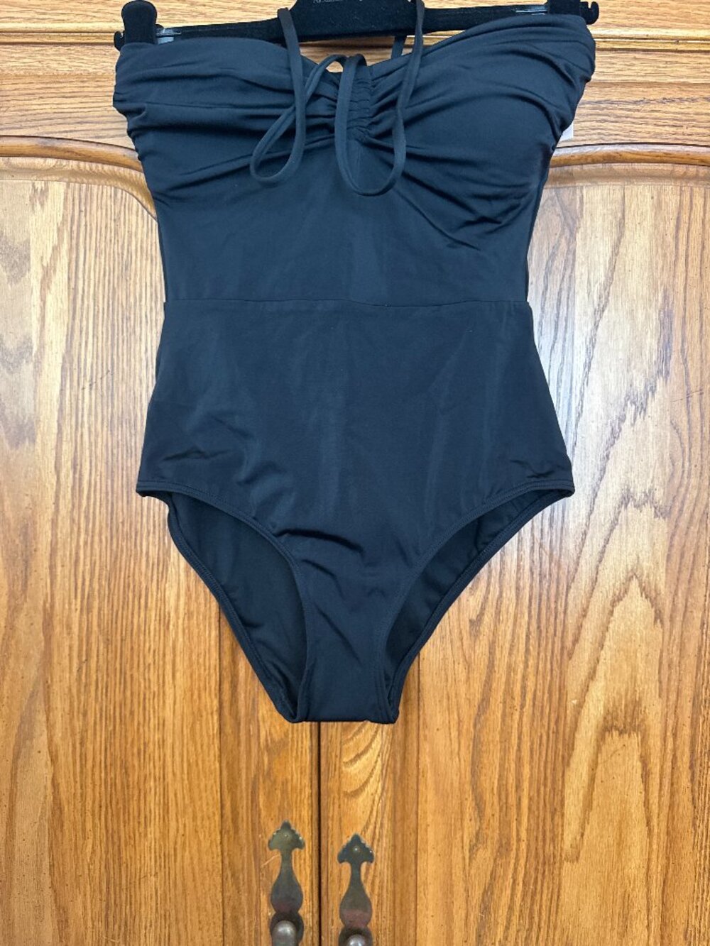 Victoria's Secret Black Strapless One-Piece Swimsuit